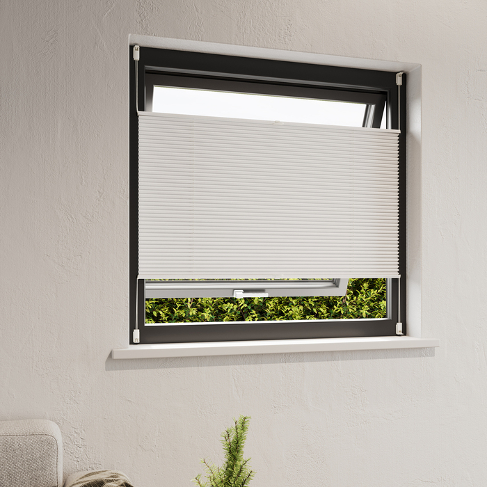 Plisségardin Touch Up & Down hvit 80 x 130 cm